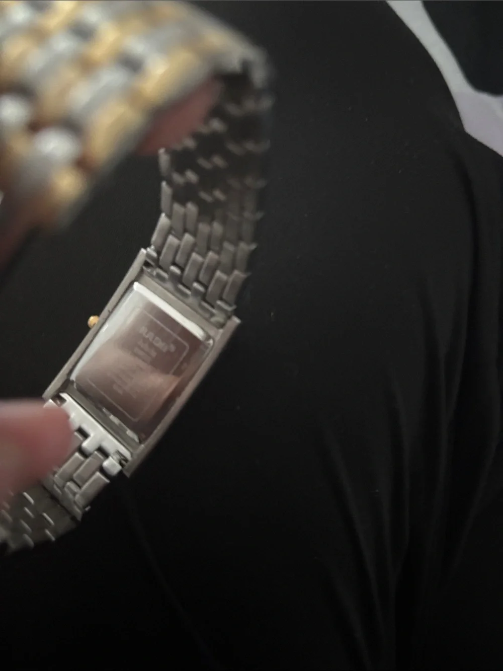 Rado jubilee Two-Tone Gold and Silver Rectangular Men's Dress Watch
